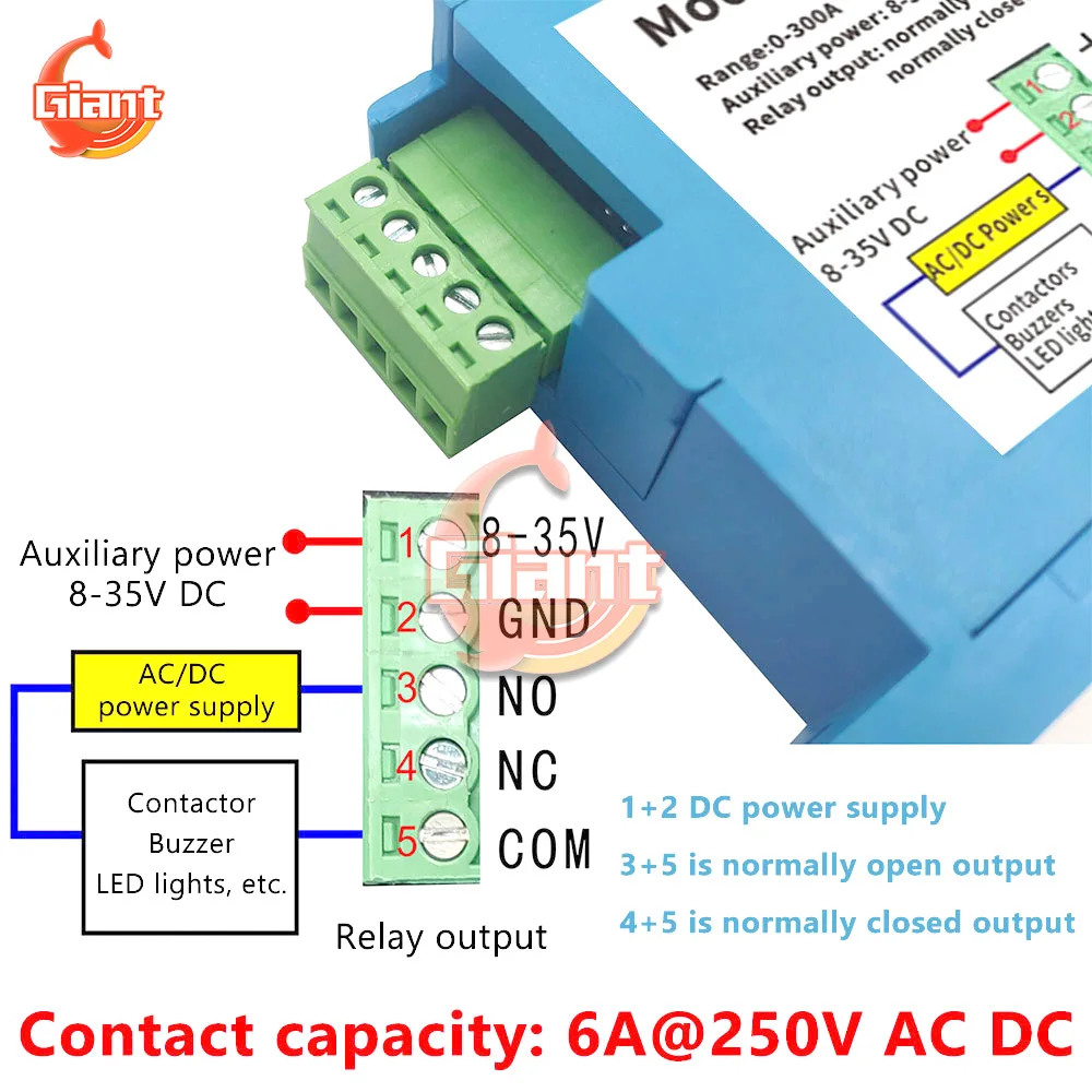 0-300A Current Transformer DC Current Sensor Split Core Current Transformer DC Current Sensing Switch