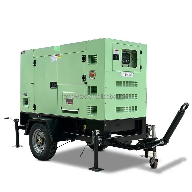 UK-Parkins with EPA 20kw 30kw 40kw 50kw 60kw 80kw portable silent generator 100 kva 100 kw trailer diesel generator with wheels