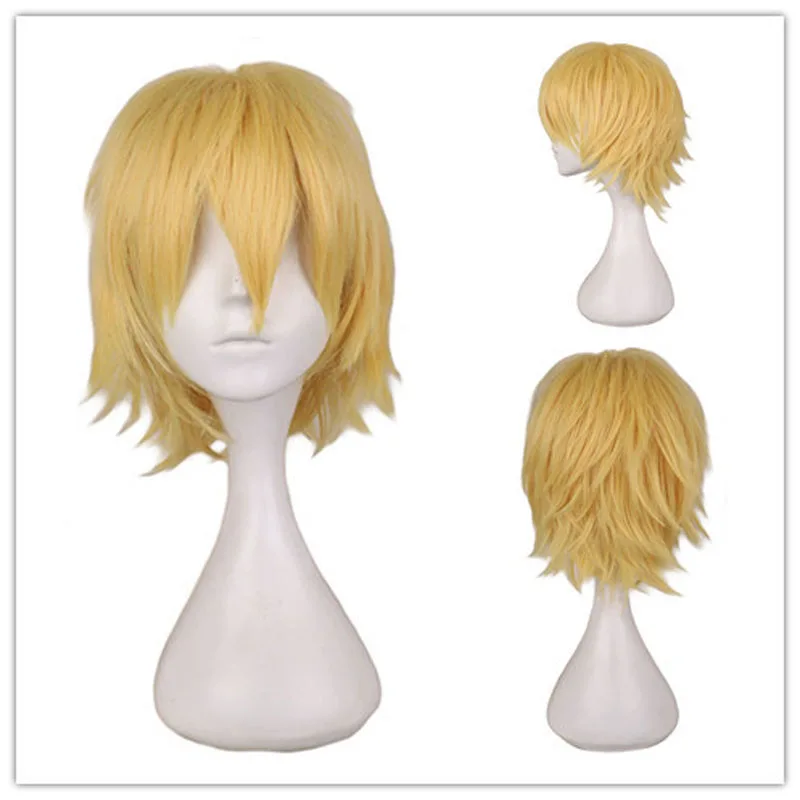 Halloween Costumes Cosplay Wigs For Men And Women Heat Resistant Fiber Anime Wig 12Inch