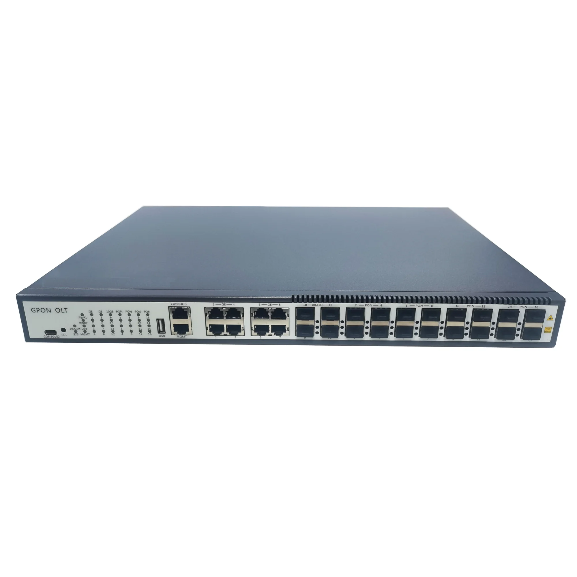 HA7316G-N-BP 16PON GPON OLT FTTH 16 GPON Port 4 10GE/GE SFP +4GE RJ45 uplink port without module Dual power with optional