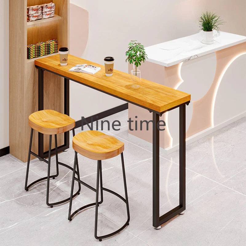 

Long Modern Bar Table Luxury Design Wooden Wall Bar Counter Table Reception Kitchen Tavolo Pranzo Beistelltisch Lounge Furniture