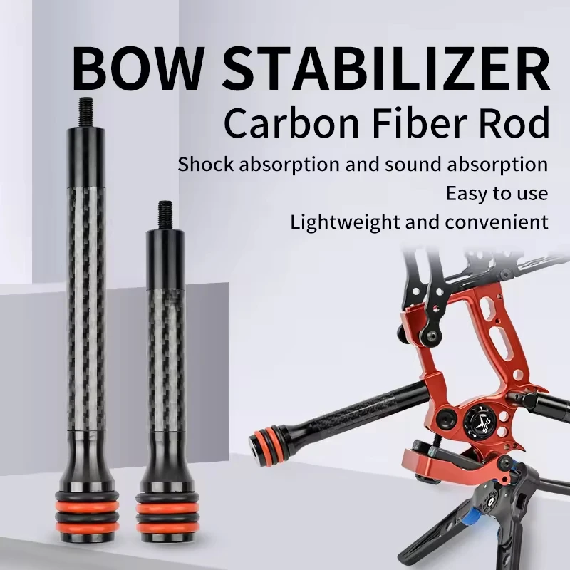 Recurve Bow Stabilizer Set V Bar Main Rod Adjustable Weight Kit for Archery Shooting Practice