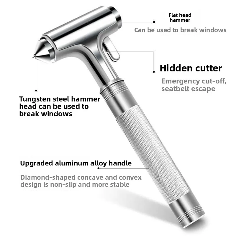 Car Safety Hammer Emergency Escape Tool,Tungsten Steel Window Breaker with Seatbelt Cutter,Car Emergency Rescue Tool for Vehicle