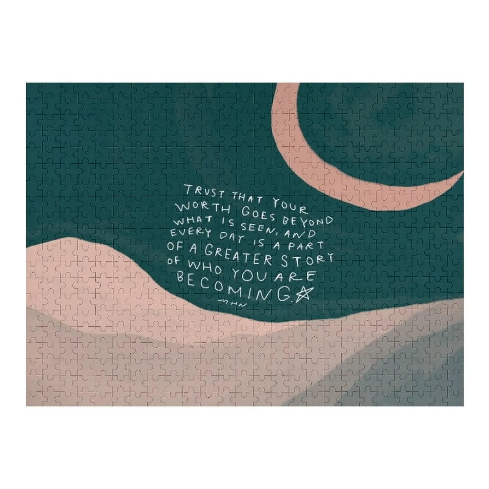 

Кто вас сталлю - вдохновляющая положительная цитата с горой и луной, головоломки, игрушки для детей, головоломки