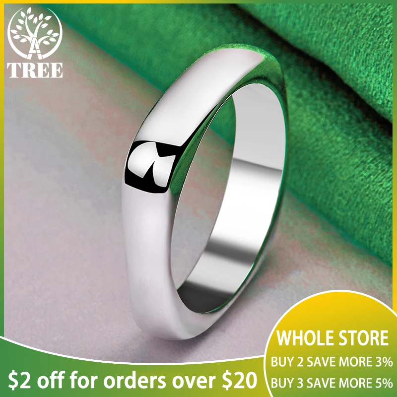 

925 Sterling Silver Simple Square Rings For Women Party Birthday Engagement Wedding Fashion Charm Jewelry Pretty Luxury Gift
