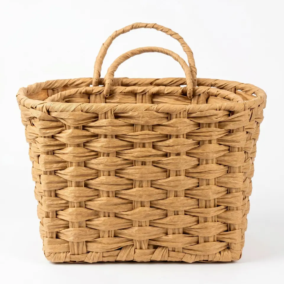 Handwoven Water Hyacinth Wicker Hanging Baskets Set