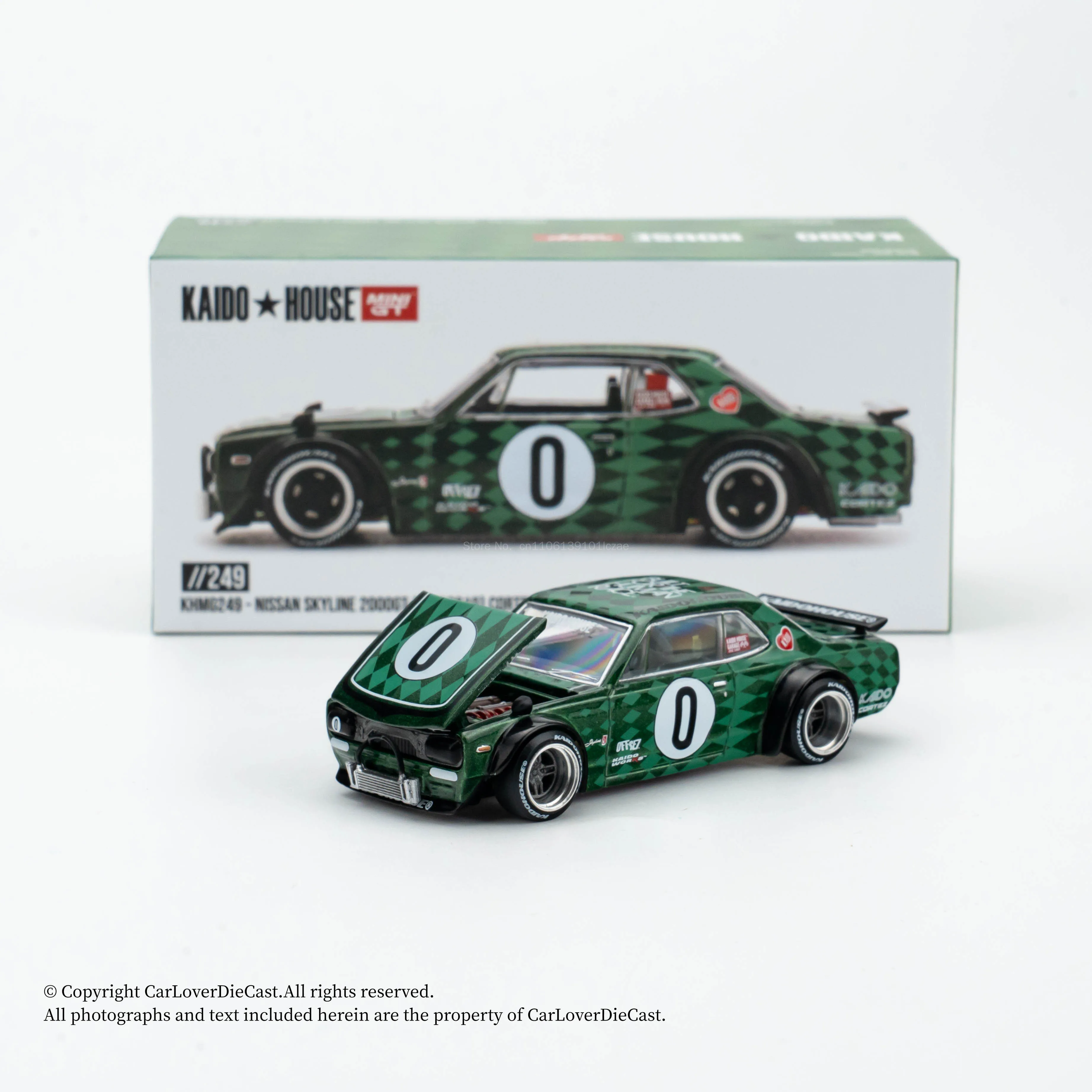Kaido House + MINIGT Chevrolet Silverado Nissan Skyline 2000GT-R (KPGC10) Cortez V1 Alloy Car Model