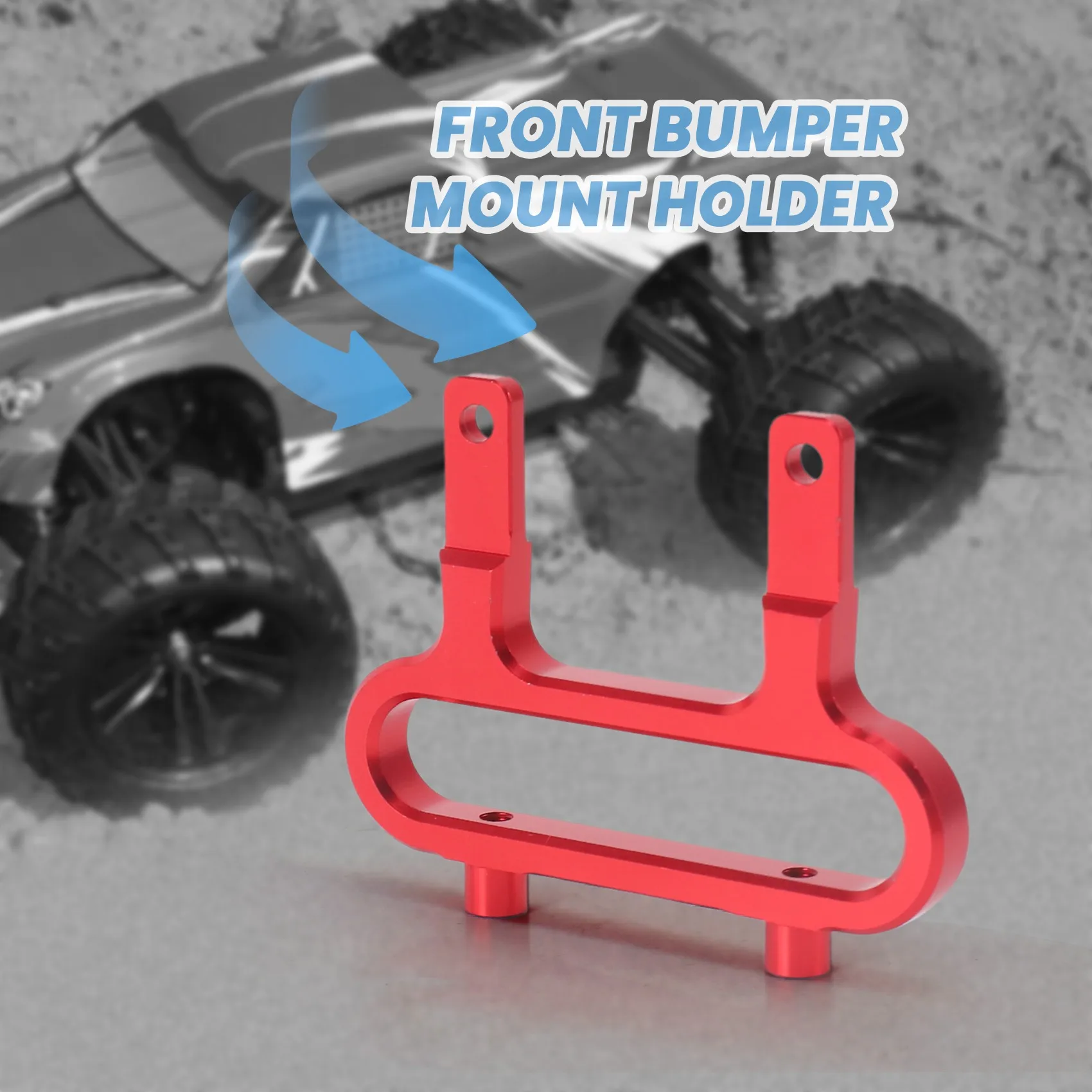 

X59A_Aluminum Front Bumper Mount Holder Bracket for 1/10 Redcat,Red