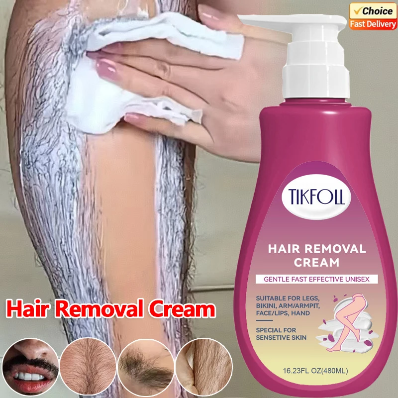 Hair Removal Cream 16.23oz/480ml Painless Depilatory for Underarms Legs Bikini Area All Skin Types Men Women Moisturizing