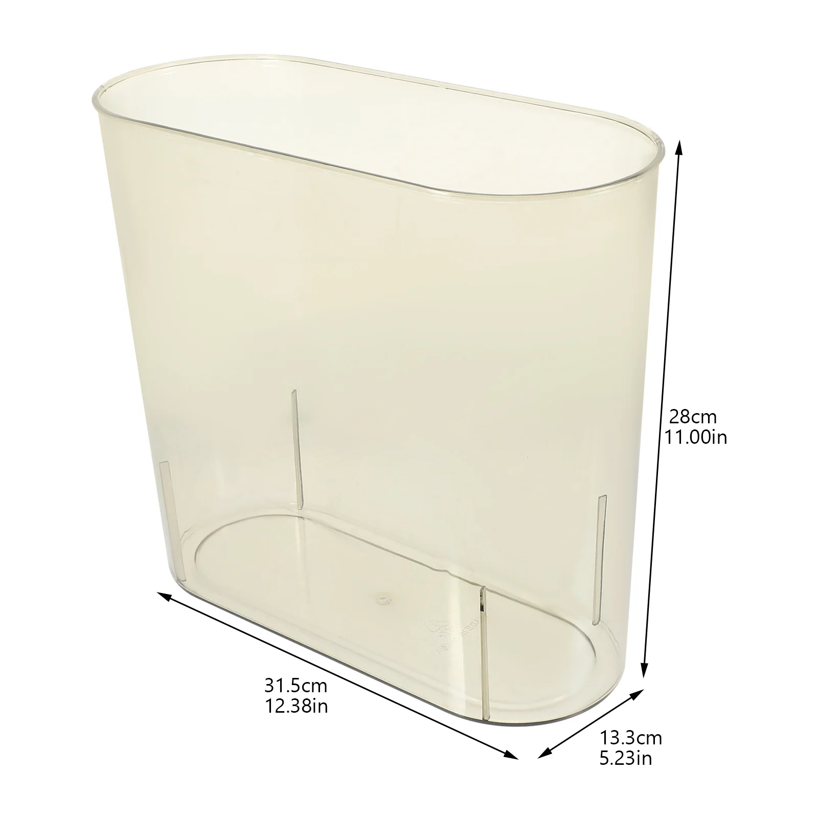سلة المهملات الصغيرة تصميم نحيف شفاف لغرفة النوم والحمام والمطبخ والمكتب صندوق المهملات البلاستيكي الشفاف حاوية القمامة المنزلية #3