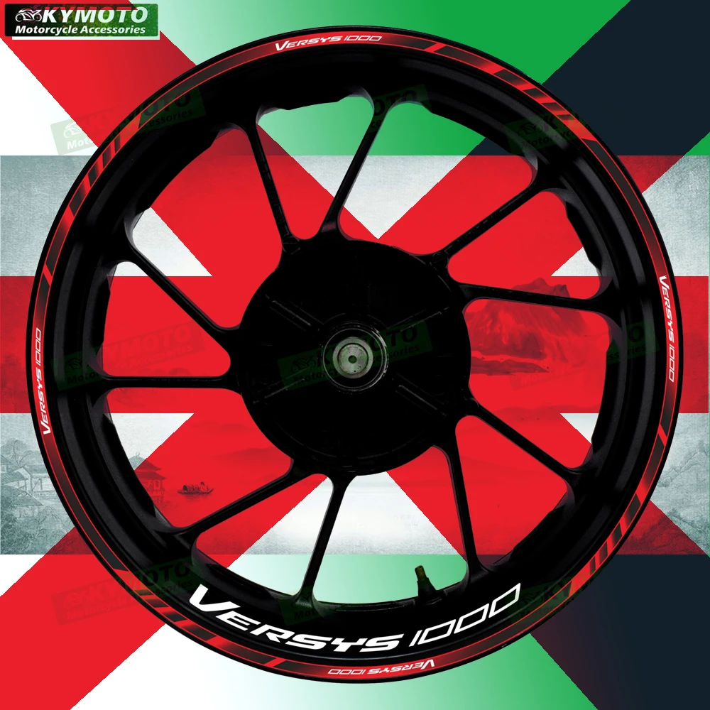 

Для VERSYS1000 VERSYS 1000 аксессуары для мотоциклов 17-дюймовые наклейки на ступицу переднего и заднего колеса, светоотражающие наклейки на обтекатель