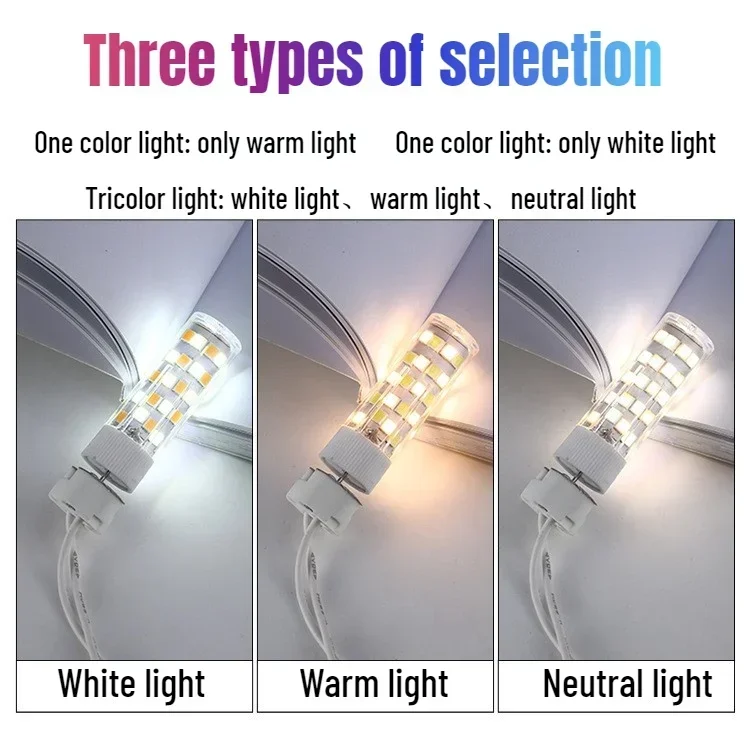 10PCS [G4 G9 E14] LED Ceramic Bulb 220V 3W 5W 7W 9W Three Color Crystal Chandelier Bulb High Brightness Pin Bulb