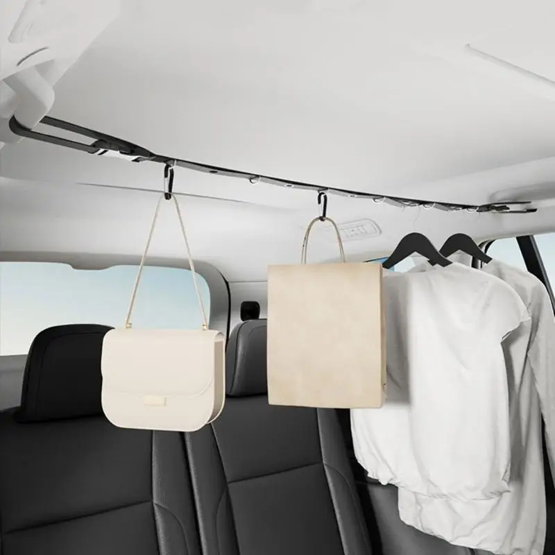31BC Vehicle Garment Hanging Strap, Nylon Clothesline Campsite Storage Strap for In-Car Clothing Use During Daily Travel