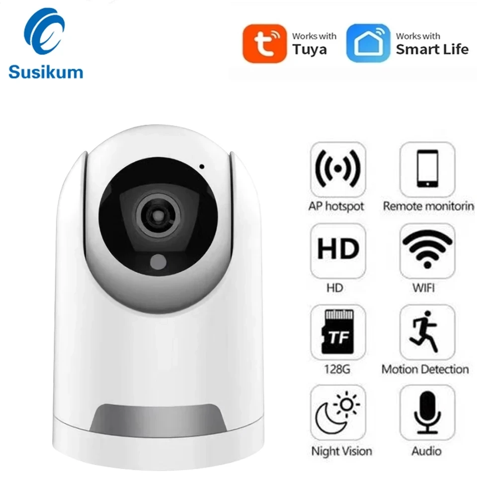 

1080P WiFi Camera Tuya Smart Home Indoor Wireless IP Surveillance Camera Automatic Tracking Security Protection Baby Monitor