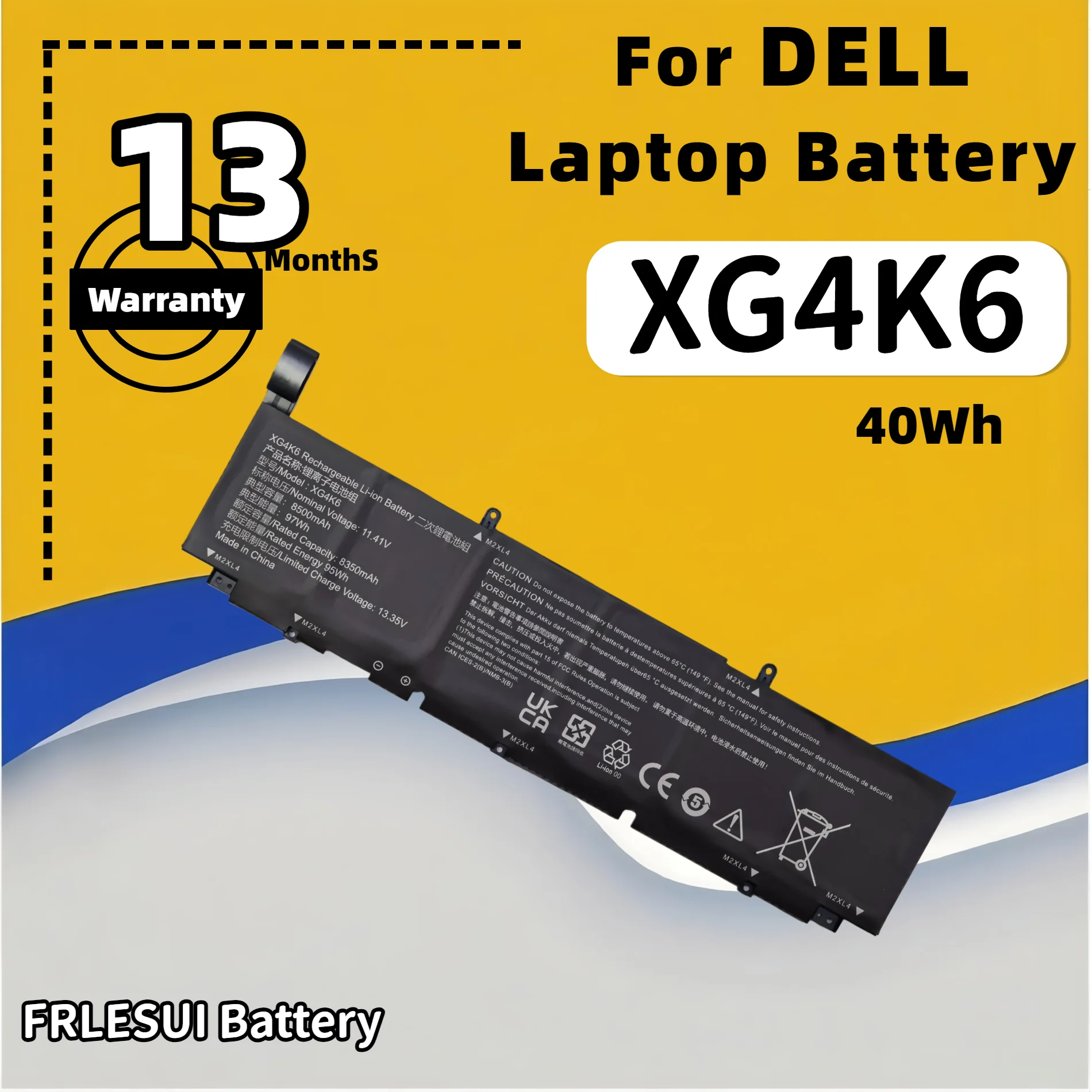 

FRLESUI XG4K6 аккумулятор для ноутбука Dell XPS 17 9700 9710 Precision 5750 серии ноутбуков 3324J 5XJ6R 01RR3 F8CPG