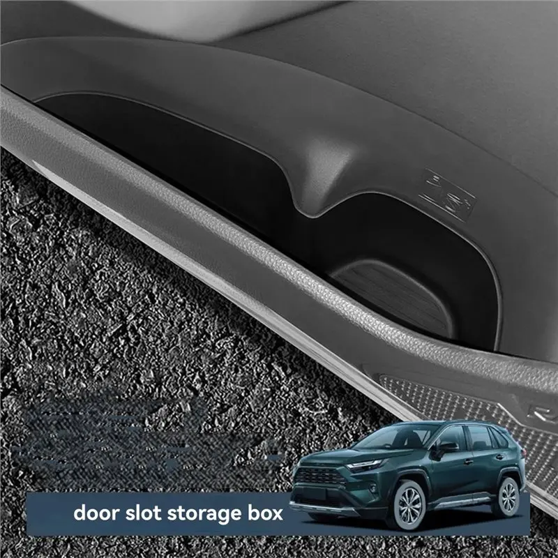 For Toyota RAV4 2023-2025 Door Organizer Tray& ABS Center Console Armrest Insert Storage Container-T47C