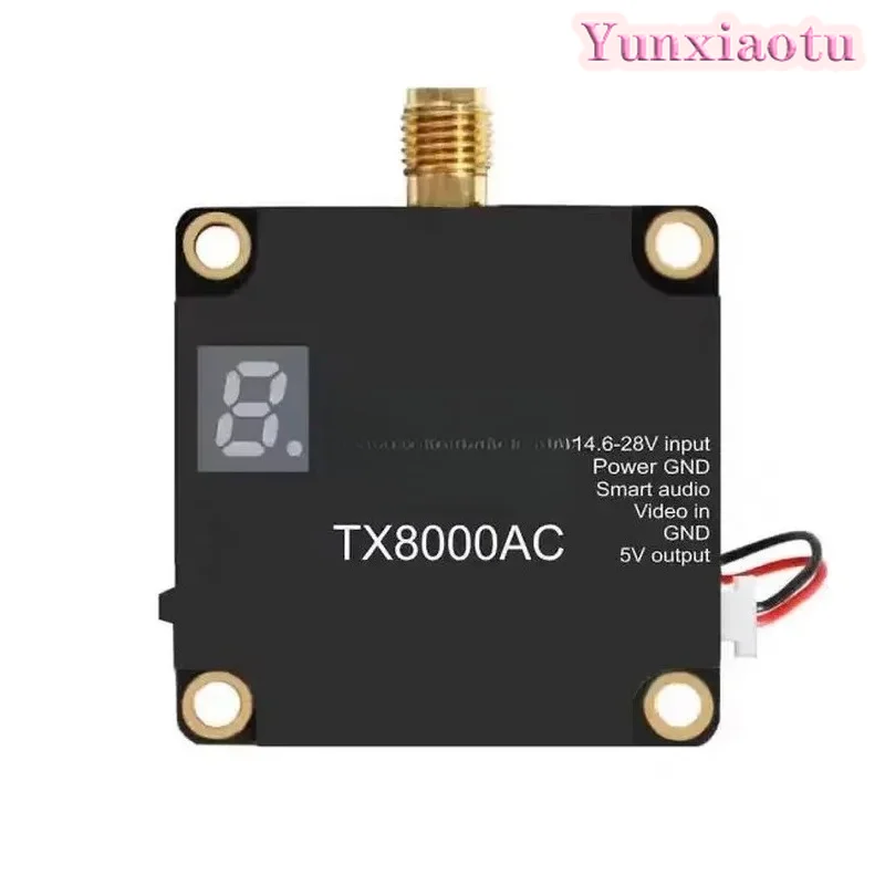 TX8000AC AKK3W 5.8G 8W Long Range VTX, 80CH Wireless Video Transmitter for FPV Drone