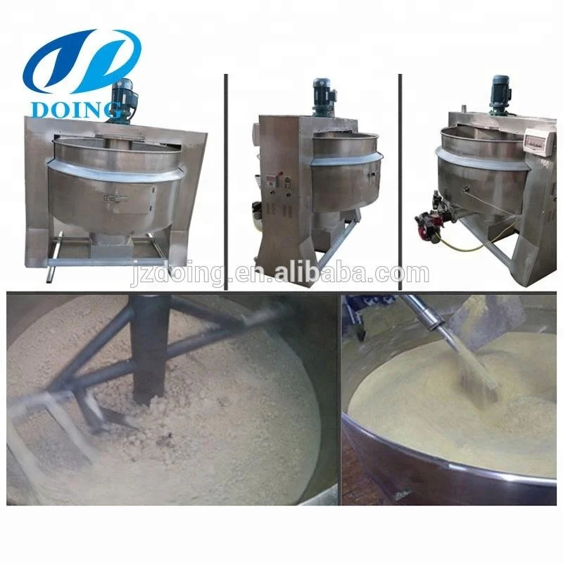 Automatic Garri Fryer Multi-heating Cassava Frying Machine 304 Stainless Steel Equipment For Garri Processing Line