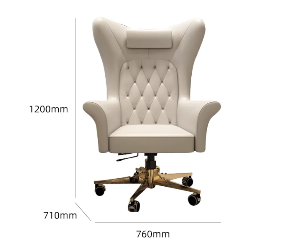 Light luxury computer chair leather rotating lift chair Italian designer home office book chair boss chair