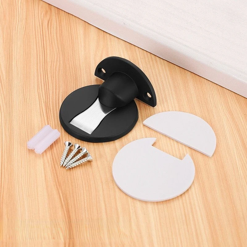 Punch Free Anti-collision Invisible Strong Magnetic Zinc alloy Door Stopper Door Holders Catch Floor Mounted Nail-free Door Stop