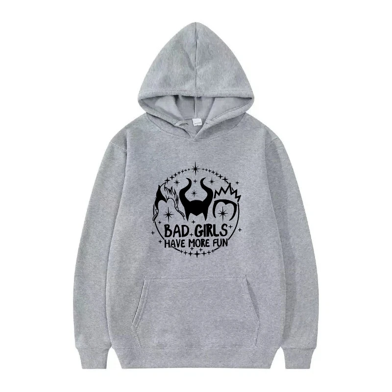 ディズニープリンセス魔女パターンファッション女性白冬ルーズトップス漫画服プルオーバーレディース安いパーカースウェット