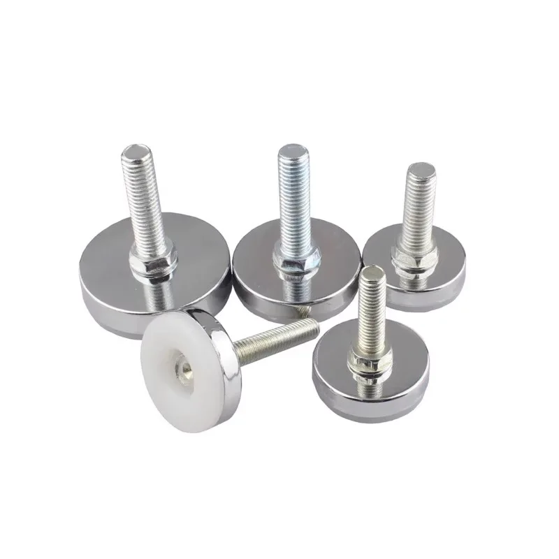 4/8pcs M6 M8 M10 Screw In Adjustable Furniture Feet Metal Face Nylon Base Glide Slide Pad Table Chair Sofa Legs Foot Levelling view 5