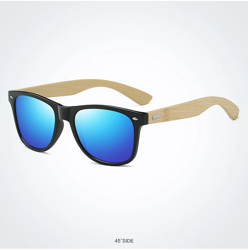 Mode Bambus Holz Vintage Quadrat Sonnenbrille Männer Frauen Luxus Marke Designer Sonnenbrille Holz Fahren Angeln UV400 Brillen – Detail 18