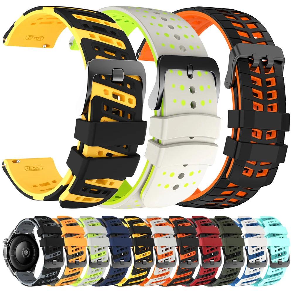 22mm Silikonarmband für HUAWEI WATCH GT6 Pro Armbänder GT 6 5 4 3 2 46mm Xiaomi Watch S5 S4 S3 S2 S1 Ersatzarmband