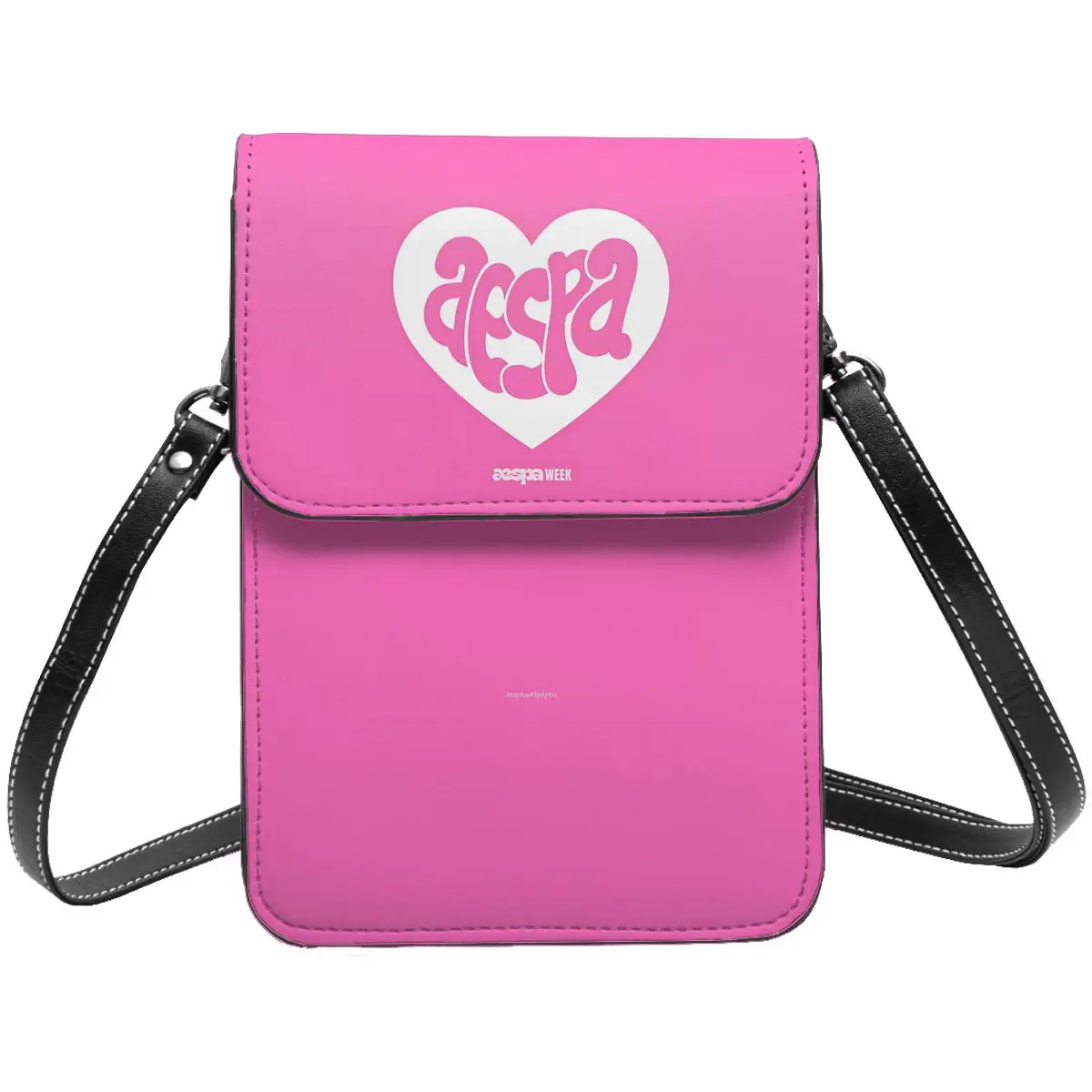 

KPOP A-Aespa Leather Small Cell Phone Purse with multiple storage spaces, Easy to see phones, cards, and cash