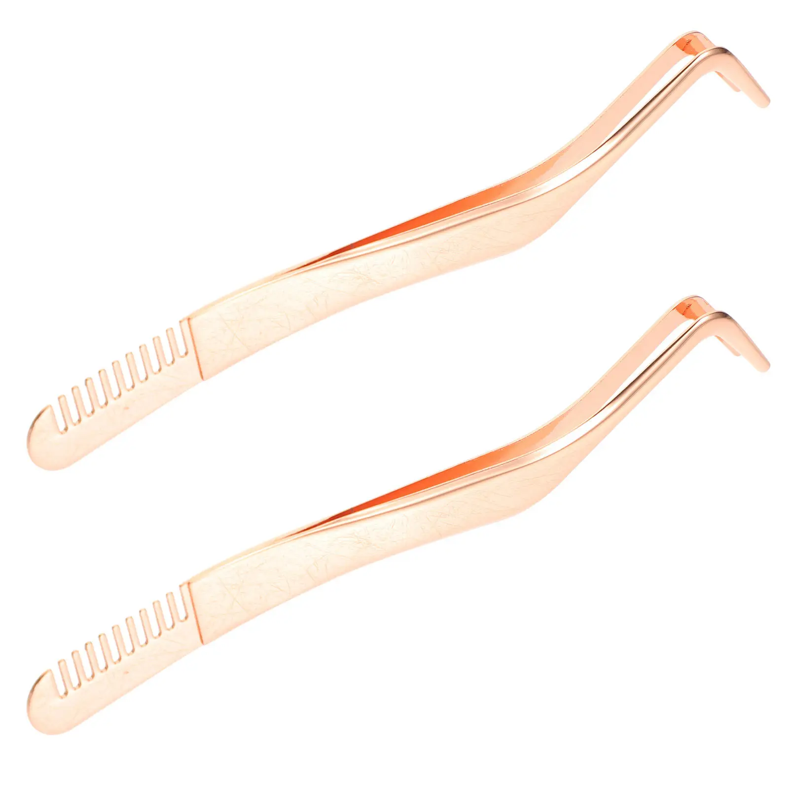 

Набор из 2 пинцетов-расчесок 2-в-1 для наращивания ресниц, из нержавеющей стали, для начинающих, премиум-класса, металлические, легко носить с собой