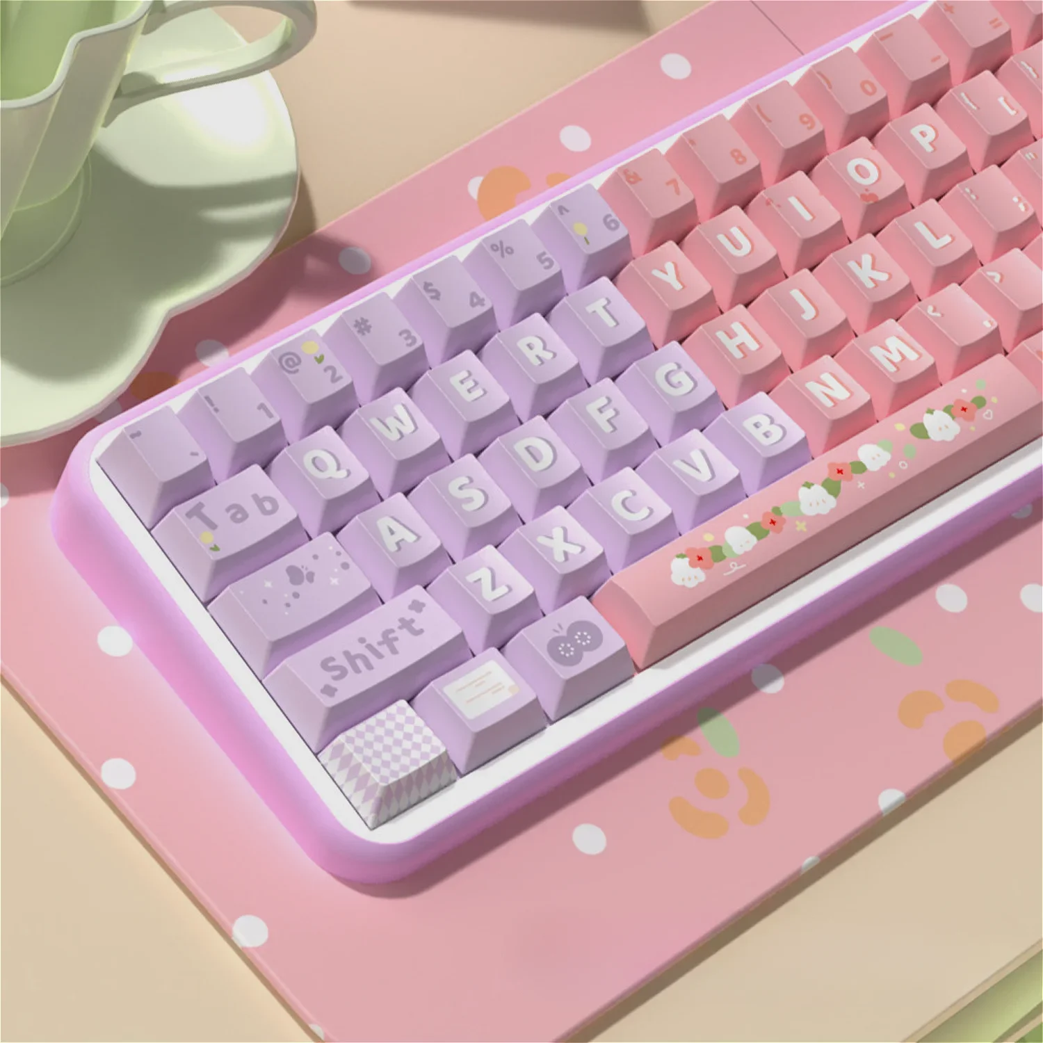 Cherry Keycaps Customized Pbt Thermal Sublimation for 60/64/84/98/108 Mechanical Keyboards MX Switch