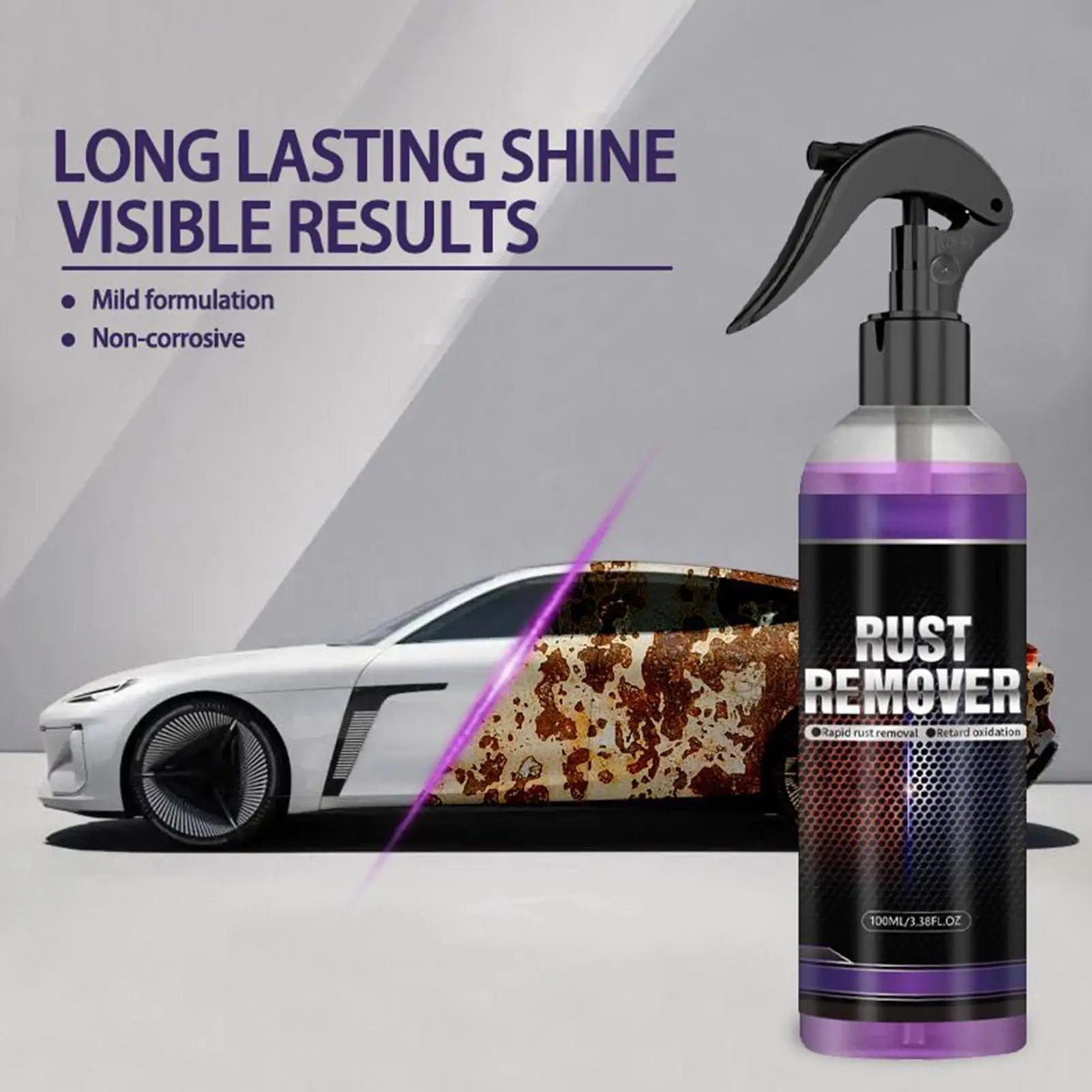 Rust Dissolver For Metal 100ml Removal Cleaning Spray Rust Removal Spray For Beginners Family Automotive Interior Truck SUVs