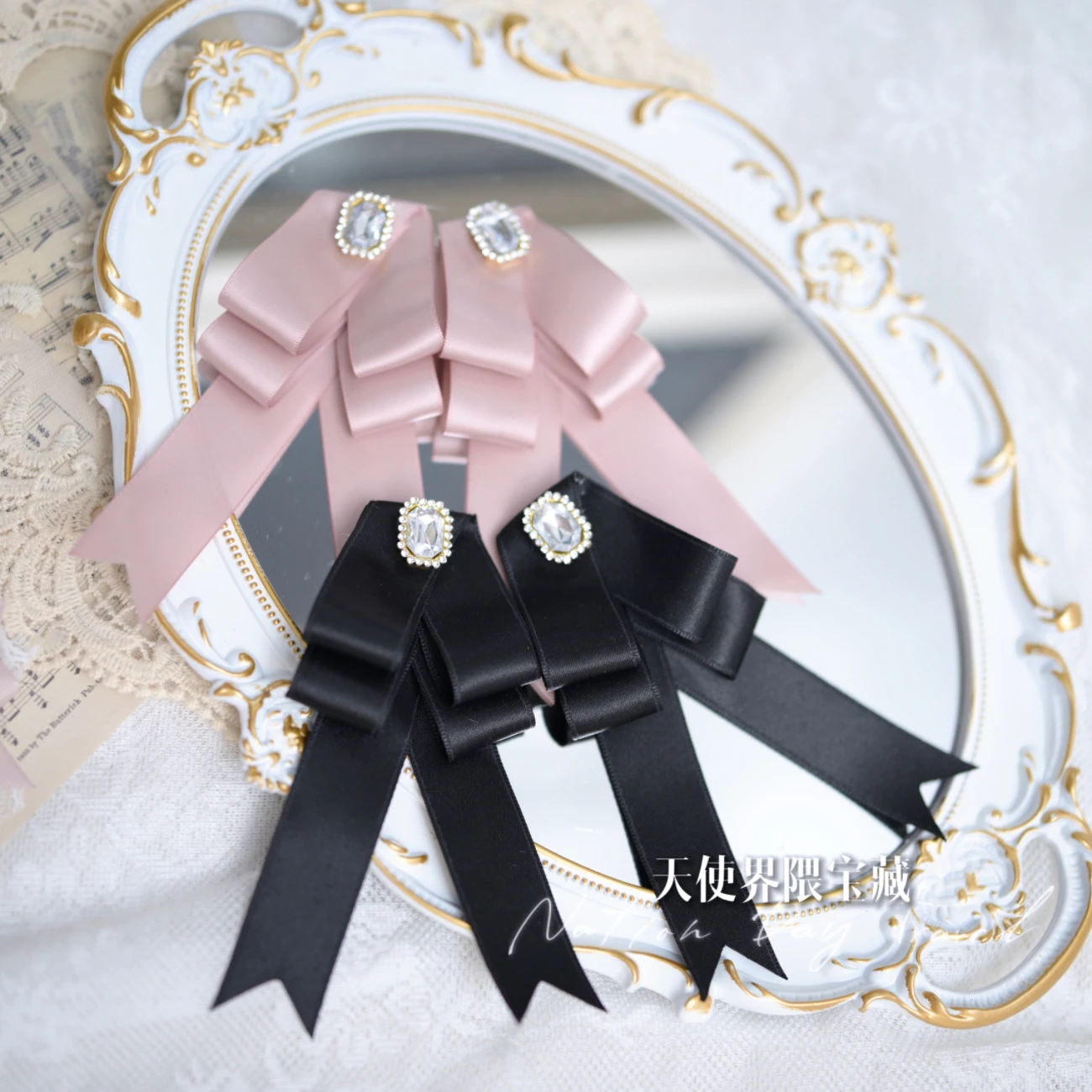 Sweet Girl Mine Jirai Kei Hair Accessories Goth Side Clip 2024 New Japanese Style Lolita Kawaii Subculture Hair Bows for Women