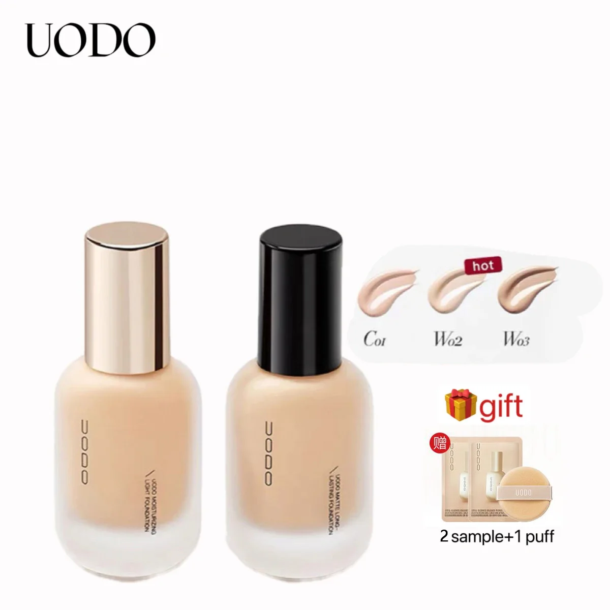 

UODO-Corretivo Líquido de Base, Creme BB Impermeável de Longa Duração, Brilhante, Cuidado com a Pele Seca a Oleosa, 30ml