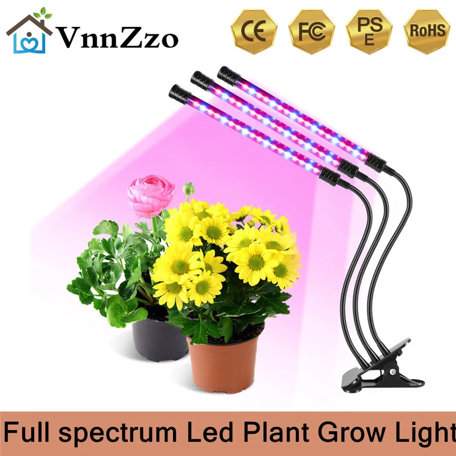 VnnZzo LED Wachsen Licht USB Phyto Lampe Gesamte Spektrum Wachsen Licht Mit Control Phytolamp Für Pflanzen Sämlinge Blume Hause Zelt