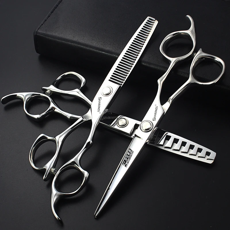 Professional haircut, hairstylist specific set, hair cutting, seamless flat tooth scissors, chubby curly hair scissors