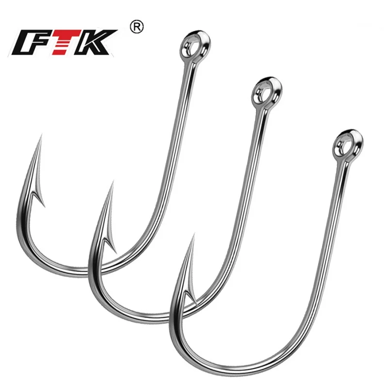 FTK Tube Payment Yi Shi Ni 100 Fishhooks without Back Thorn Luer Hook Boxed Sea Hook Tossing Anti-Decoupling Wholesale