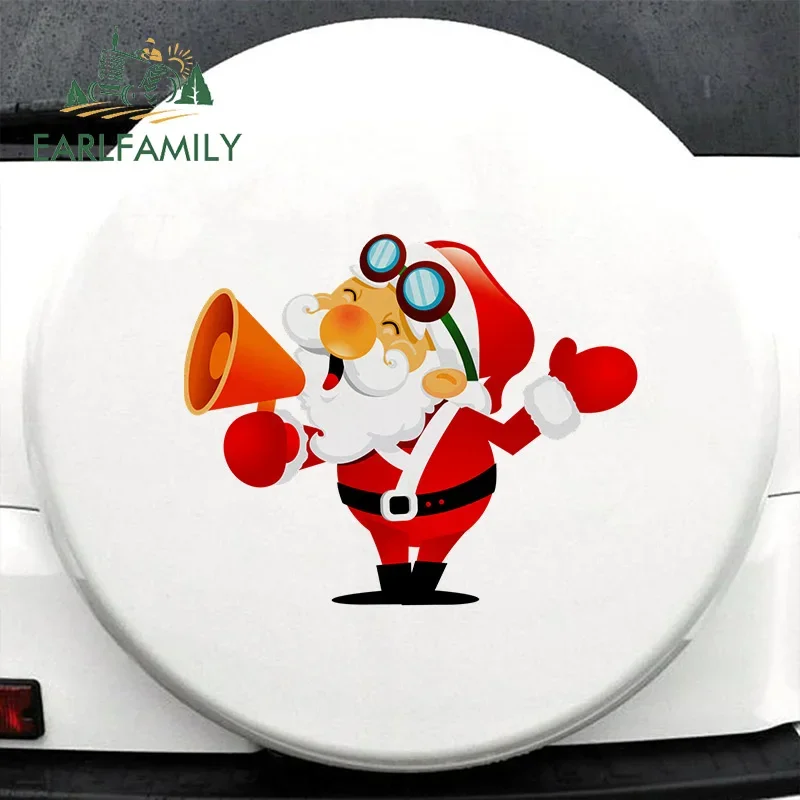 EARLFAMILY 43cm x 34.4cm for Christmas Car Stickers Vinyl Material Decal Waterproof Sunscreen Motorcycle Decals Decoration