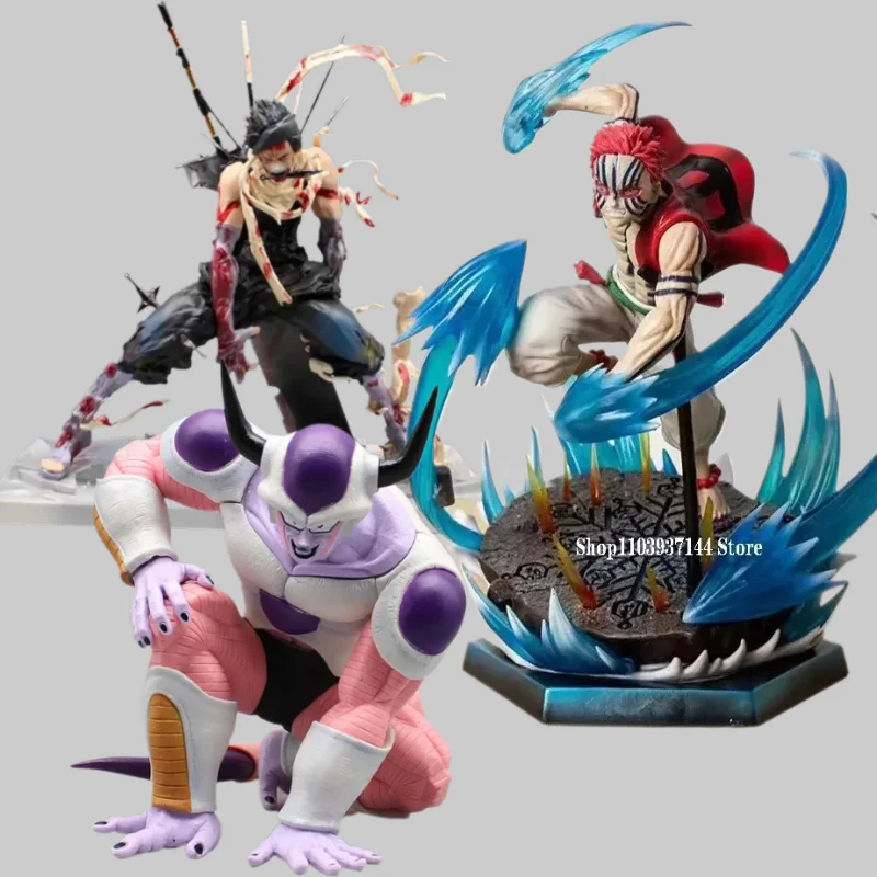 

26cm Anime Demon Slayer Figurine Twelve Kizuki Hakuji GK Akaza Action Figures Model Lighting PVC Collection Ornament Toys Gifts