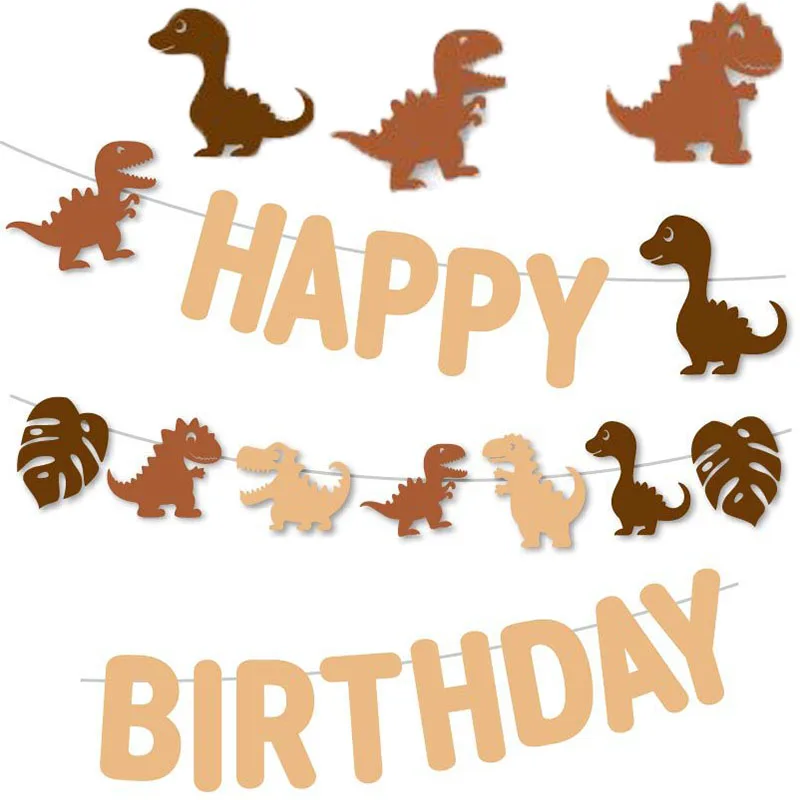 

Dinosaur Happy Birthday Banner Dinosaur Birthday Party Decorations for Boys Kids Dinosaur number Set Theme Party Flag Supplies