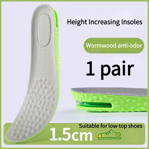 1Pair Air Cushion height increase insoles Breathable Sweat and Anti-Odour Insole Shock Absorbing Insole for Sports Shoes - Image 9