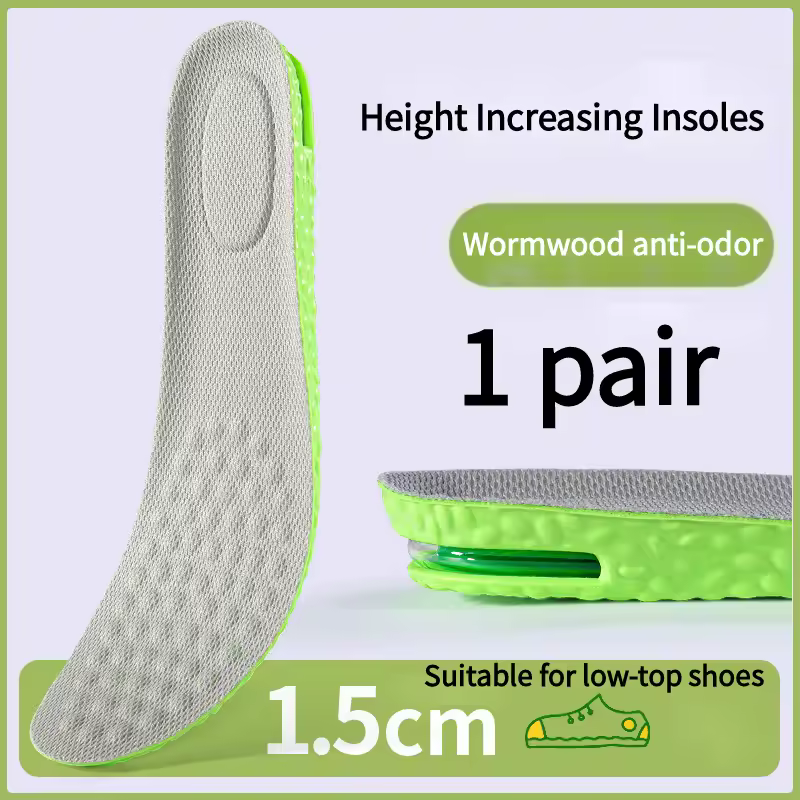 1Pair Air Cushion height increase insoles Breathable Sweat and Anti-Odour Insole Shock Absorbing Insole for Sports Shoes - Image 9