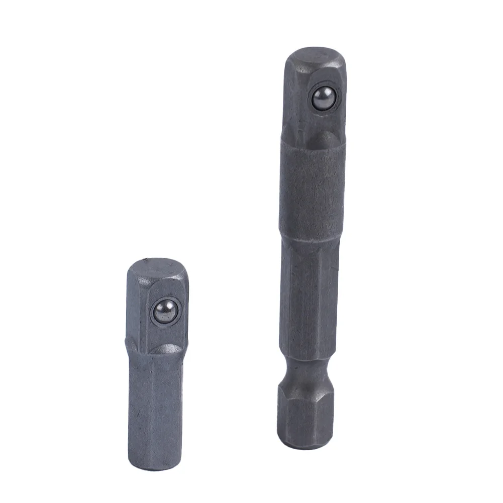 2pcs Socket Adapter Converter 1/4\\\" Hex Shank Drive Extension Rod Wrench Spring Loaded Ball Bearing 25mm And 50mm