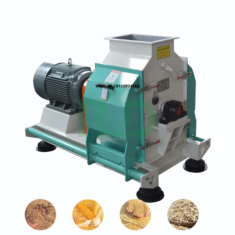 

Automatic Feed Grinder Machine - Animal Poultry Chicken Pig Hammer Mill Grain Corn Soybean Grinding Cattle Feed Crusher