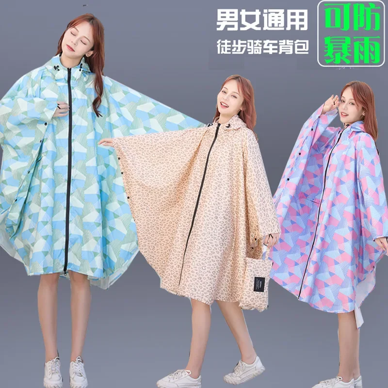 Long Poncho Raincoat for Male and Female, Walking Poncho, Fashion Coating, Adult