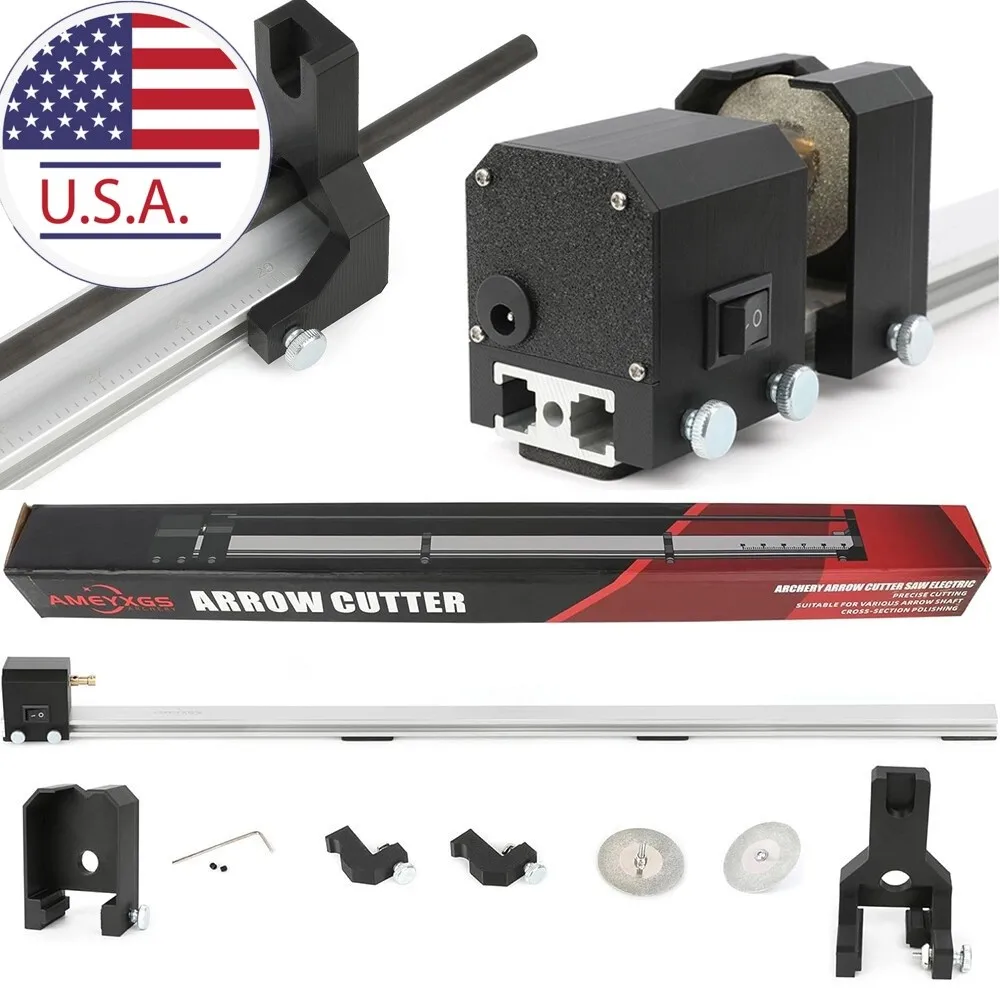 

Archery Arrow Shaft Cutter 100-240V Electric Arrow Cutter Saw Blade Cut and Grinding Arrow Shaft for Bow Shooting Hunting