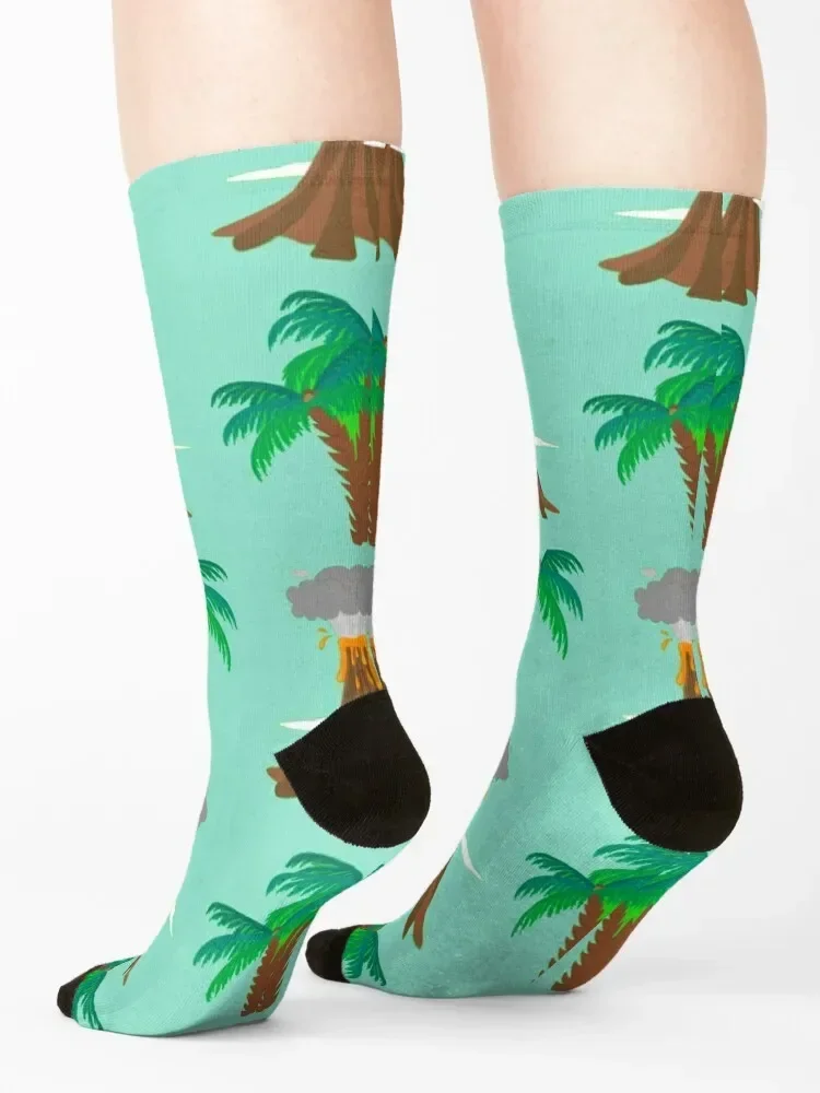 Volcano Pattern Socks Running FASHION aesthetic christmas gift Boy Socks Women's