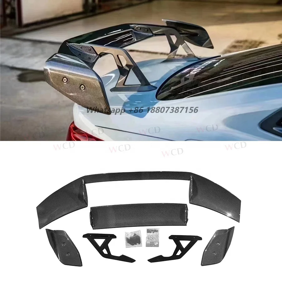 AD-R3 Style Dry Carbon Fiber Rear Wing Tail Spoiler Universal Body Kit for 2 Series M2 G87 M3 G80 M4 G82 2 Series M2 G87
