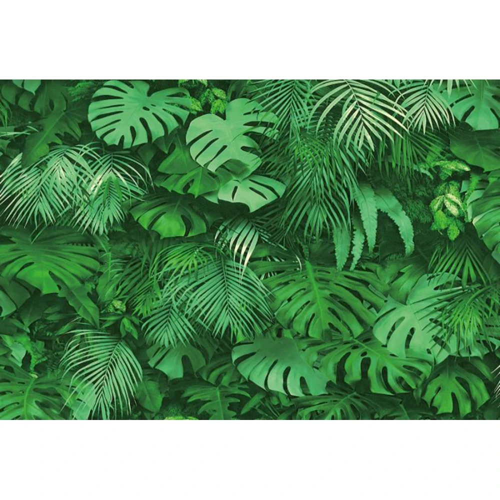 Jungle Safari Baby Birthday Party Backdrop Green Leaves Grass Baby Shower Wild One Summer Tropical Photography Background Decor