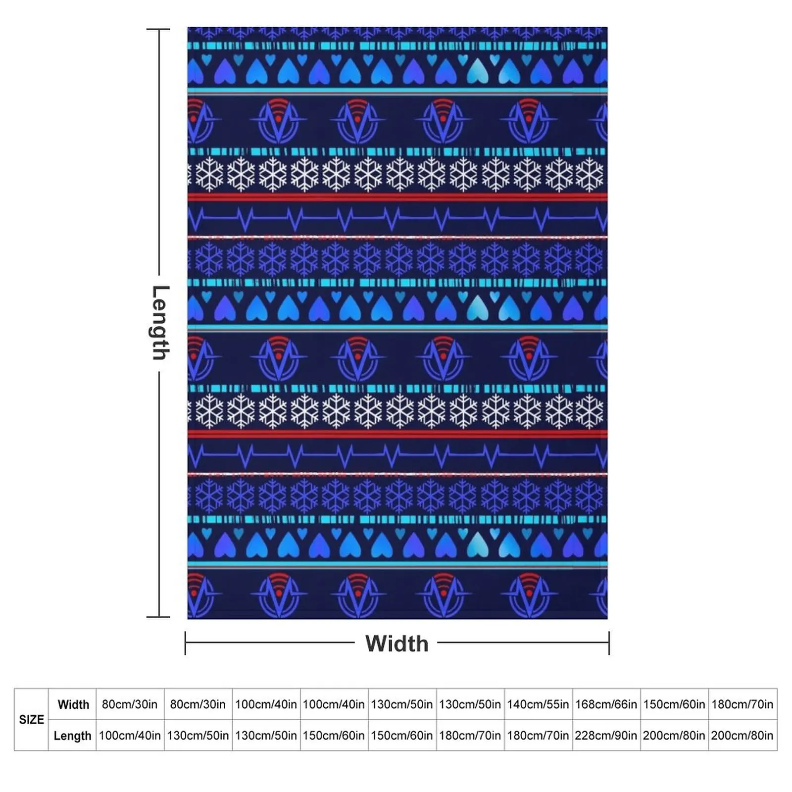 Vox _ Christmas pattern_ Blue edition Throw Blanket couch cozy soft plush fuzzy picnic outdoor blanket